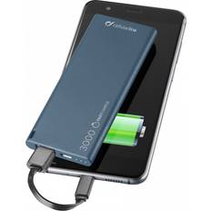 Cellularline Powerbank SLIM 3.000 mAh Blå
