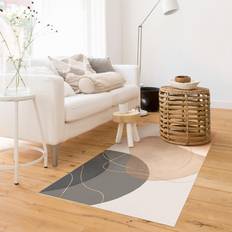 Beige Entrance Mats Vinyl-Teppich Verspielte Impressionen Beige