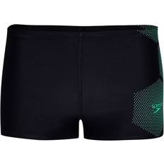 Speedo Badbyxor barn Tech Placement boxer svart/gröna hexagon Storlek: 152cl = år