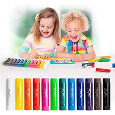 Water Colors MayMoi Washable Tempera Paint Sticks Non-Toxic, Quick Drying & No Mess Paint Sticks for Kids 12 Bright Colors