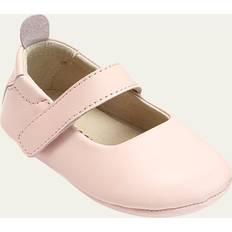 First Steps Girl's Charlotte Leather Mary Jane Crib Shoes, Baby PINK Baby