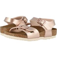 Akryl Børnesko Birkenstock Birkenstock Girl's Rio Toddler/Little Kid/Big Kid Electric Metallic Copper Birko-Flor 25 US Toddler Narrow