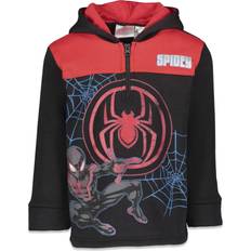 Marvel Hoodies Children's Clothing Marvel Marvel Spiderverse Little Boys Half-Zip Fleece Hoodie Miles Morales Red/Black