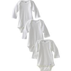 Gerber Baby Multi-Pack Long-Sleeve Onesies Bodysuit, White, Months