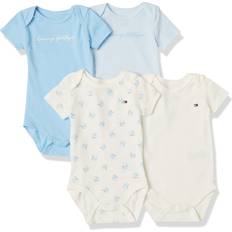 Tommy Hilfiger 1-3M Bodysuits Tommy Hilfiger Baby Boys Logo Short Sleeve Bodysuits, Pack of Blue Blue