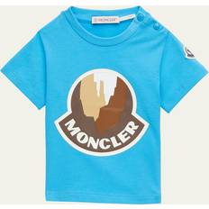 Turquoise T-shirts Moncler Enfant Boys Turquoise Blue Cotton T-Shirt Blue 12-18 month