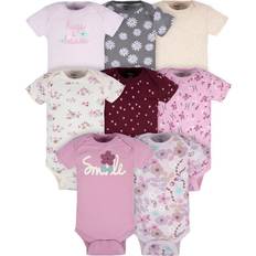 9-12M - Girls Bodysuits Children's Clothing Gerber Gerber Baby Girl Short Sleeves Onesies Bodysuits 8-Pack