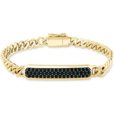 Effy Bracelets Effy Men's 14K Goldplated Sterling Silver & 1.53 TCW Black Spinel Bracelet