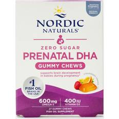 Naturel Fedtsyrer Nordic Naturals Prenatal DHA Gomitas Masticables Fresa Naranja 27 gomitas