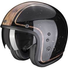 Scorpion Casque jet Casques de moto Scorpion Belfast Evo Retrol Black-Brown Casque Jet Taille Homme, Femme