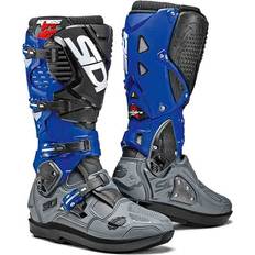 Blue Motorcycle Boots Sidi Crossfire 3 SRS Motocross Boots - Grey/Blue/Blue