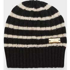 Beanies Balmain Mariniere Cashmere-Blend Beanie NOIR NATUREL