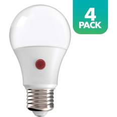 Light Bulbs AM CONSERVATION 60-Watt Equivalent A19 Dusk-to-Dawn LED Light Bulb, 2700K Soft White, 4-pack