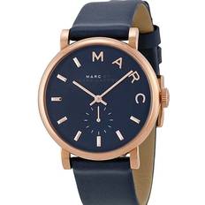 Marc Jacobs Armbandsur Marc Jacobs MBM1331 Rose Gold Blue Leather Ladies Multicoloured