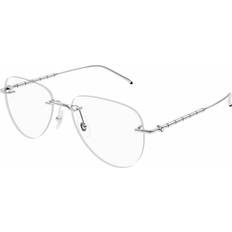 Montblanc MB0312O-001 Meisterstück Silver Size 55