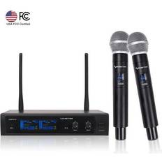 Sound Town Professional Dual-Channel UHF Handheld Wireless Microphone System with LED Display 2 Handheld Mics SWM10-U2HH