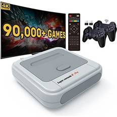 Touchscreen Game Consoles Kinhank Kinhank Retro Game Console 64GB, Super Console X PRO Built-in 90,000 Games, Video Game Console Systems for 4K TV HD/AV Output, Dual Systems, Compatible with PS1/PSP/MAME/ATARI 64G