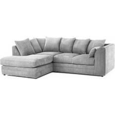 Silver Sofas B&Q Luxor Jumbo Cord Sofa 212cm 4 Seater