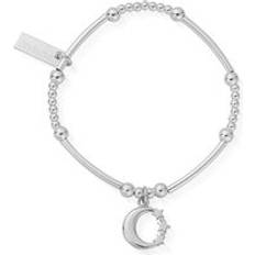 Child - Silver Bracelets ChloBo Sterling Silver Children's Cute Mini Moon & Star Bracelet Silver