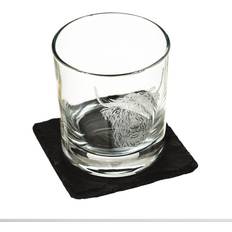 Grey Espresso Cups Highland Cow Engraved Espresso Cup