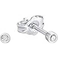 Amor Stud Earrings 925 Sterling Silver Ladies Earrings - Silver