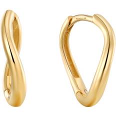 Magma Wave Damer Øreringe 14 Karat Guld