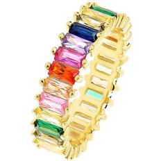 The Fine Collective Multi-Colour Cubic Zirconia Band Gold N