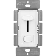 Enerlites Decorator Slide Dimmer Light Switch Adjustable Wheel On/Off Rocker 3-Way Dimmable 150W LED/CFL 700W Incandescent and Halogen White