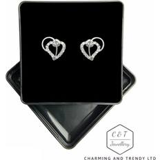 Platinum - Women Earrings Equilibrium Silver Plated Entwined Hearts Earrings