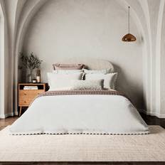 Textiles Bedeck Belfast Avita Geo Scallop Double Duvet Cover White