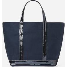 Vanessa Bruno Cotton Canvas Medium Tote Bag With Sequin Trim