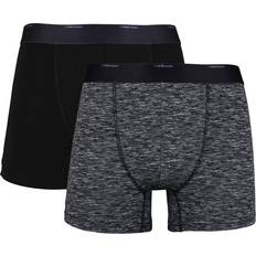 Wiges Randommel Boxerkalsong Bambu Svart/Grå 2-Pack