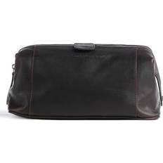 Braun - Leder Kosmetiktaschen The Chesterfield Brand Vince Toiletry bag dark brown