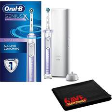 Electric Toothbrushes & Irrigators Oral-B Oral-B Genius X Limited Electric Toothbrush Orchid Purple Bundle with Cleaning Cloth