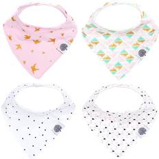 Drool Bibs on sale Parker Baby Bandana Drool Bibs 4 Pack Baby Bibs for Girls "Blush Set"