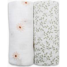 Lulujo Muslin Swaddles 2 Pack in Daisy/Greenery Daisy/Greenery