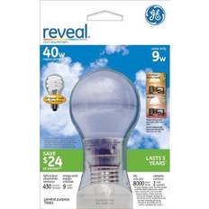 GE Lighting Fluorescent Lamps GE Lighting GE Reveal CFL 79063 9-Watt, 430-Lumen A19 Light Bulb with Medium Base, 1-Pack