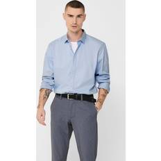 Kashmir Skjortor Only & Sons Slim Fit Skjortkrage Skjorta Blå