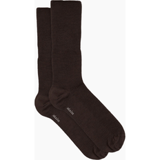 Aiayu Wool Rib Socks Brown Brun