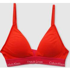 Calvin Klein Women's Light Lined Triangle Bra Cherry Tomato Cherry Tomato