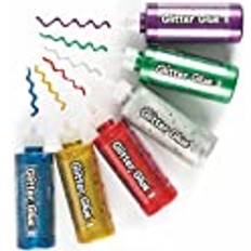 Pink Glitter Glue Baker Ross Jumbo Glitter Glue Pack of 6 For Kids To Decorate, Arts and Crafts