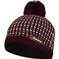 Mössa Beanie Dam Vinröd