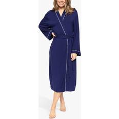 Sportswear Garment Robes Cyberjammies Riley Knit Wrap Dressing Gown, Navy