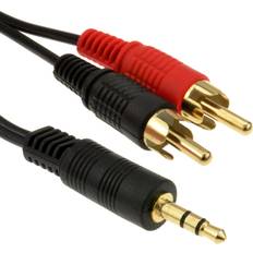 Kenable Jack to 2 RCA Phono Lead GOLD 20m