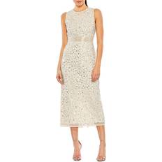 Evening Gowns - Silver Dresses Mac Duggal Women's Embellished Belted Cocktail Dress Silver Silver