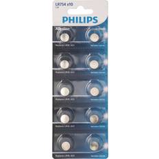 Philips Alkaline LR754 Batterier 10 stk Sølv