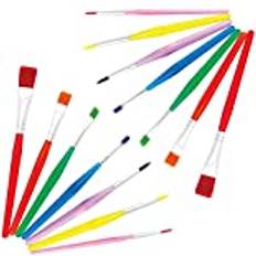 Baker Ross Rainbow Colours Paint Brushes Set Pack 14
