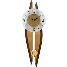 Wm. Widdop Rosewood & Brushed Metal Pendulum Wall Clock