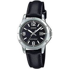 Läder - Vuxen Armbandsur Casio Elegant LTP-V004L-1B, Svart, Klassisk