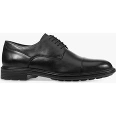 Low Shoes Geox Men's Walk Pleasure Lace Up Cap Toe Dress Shoes Black Oxford